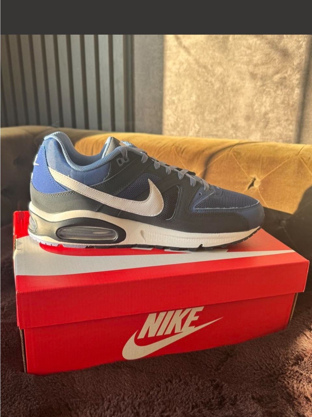 Nike Air Max Low Top Sneakers - Blue, Gray & White